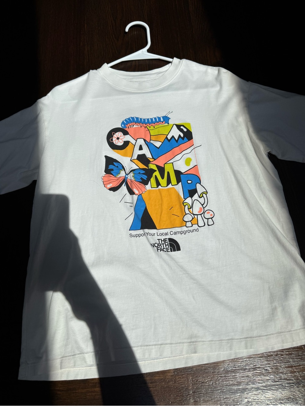 The North Face White Crewneck Tee with Subtle Logo